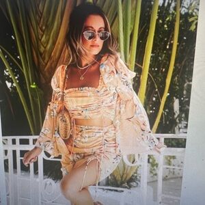 Vici Floral Skirt and blouse set